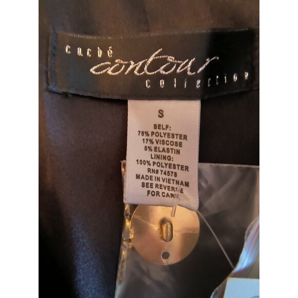 Cache Tailored Fit Blazer Women's Sz S Black Flap Pockets 3 Button Lined Jacket - Picture 4 of 16